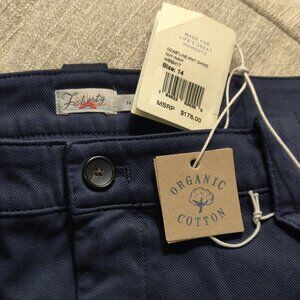 Faherty Coastline Knit Chino Pants Navy Blue SIZE 14 NEW WITH TAGS